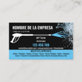 Carte De Visite Deux langues Lave-pression Lave-linge (Devant)