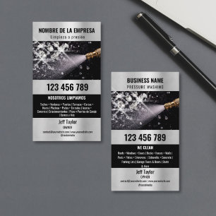 Carte De Visite Deux langues Nettoyage à haute pression Nettoyage