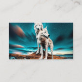 Carte De Visite Deux loups de l'Arctique (Dos)