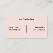 Carte De Visite Deux noms Brosses (Dos)