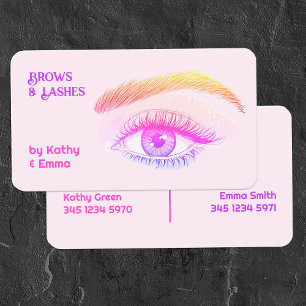Carte De Visite Deux noms Brosses Lashes Tech