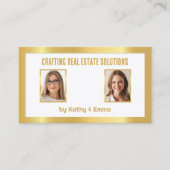 Carte De Visite Deux noms Immobilier (Devant)