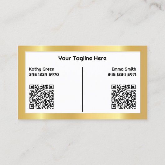 Carte De Visite Deux noms Lashes Brows Tech QR (Dos)