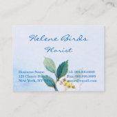 Carte De Visite Deux oiseaux bleus (Dos)