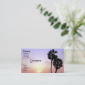 Carte De Visite Deux palmiers (Debout devant)