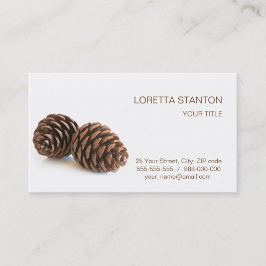 Carte De Visite Deux pinecones (Devant)