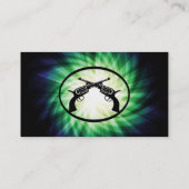 Carte De Visite Deux Pistols Traversés ; Glissant (Dos)