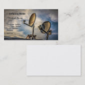 Carte De Visite Deux plats satellites dans le ciel (Devant / Derrière)