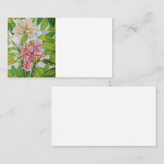 Carte De Visite Deux plumères (Devant / Derrière)