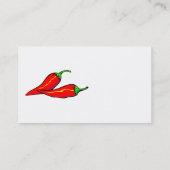 Carte De Visite Deux poivrons de piment rouge de côté (Dos)