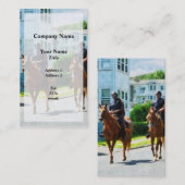 Carte De Visite Deux policiers à cheval (Devant / Derrière)