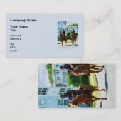 Carte De Visite Deux policiers montés (Devant / Derrière)