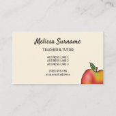 Carte De Visite Deux Pommes De Cartographie En Rouge & Vert Enseig (Dos)