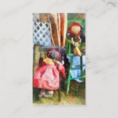Carte De Visite Deux poupées de chiffon au marché aux puces (Dos)