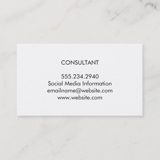 Carte De Visite Deux tons / Brossé (Dos)