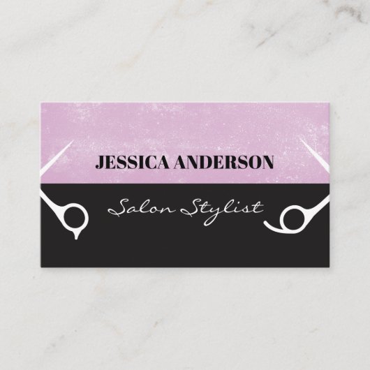 Carte De Visite Deux tons | Ciseaux (Devant)