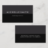 Carte De Visite Deux tons gris et noir (Devant / Derrière)