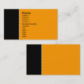 Carte De Visite Deux tons - Ligne pointillée (Devant / Derrière)