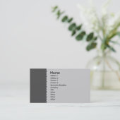 Carte De Visite Deux tons - Ligne pointillée (Debout devant)