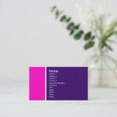 Carte De Visite Deux tons (rose et violet profond) (Debout devant)