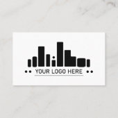 Carte De Visite Deux tons vert de votre profil Photo et logo (Dos)