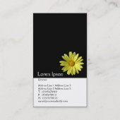 Carte De Visite Deux tons verticaux - Jaune - Noir (Dos)