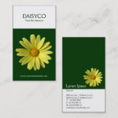 Carte De Visite Deux tons verticaux - Jaune - Vert foncé (Devant / Derrière)