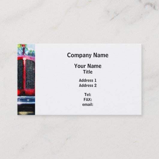 Carte De Visite Devant du camion de pompiers (Devant)