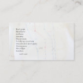 Carte De Visite Devant du torse d'acupuncture (Dos)