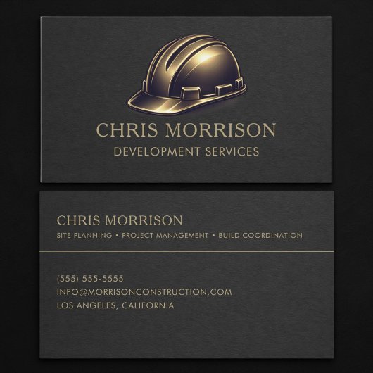 Carte De Visite Development Services Hard Hat Professional