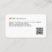 Carte de visite développeur avec code QR (Dos)