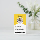 Carte De Visite Développeur d'applications - Jaune (Debout devant)