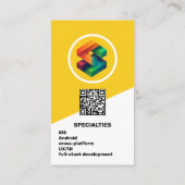 Carte De Visite Développeur d'applications - Jaune (Dos)