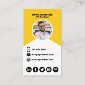 Carte De Visite Développeur d'applications - Jaune (Devant)