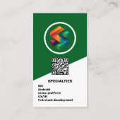 Carte De Visite Développeur d'applications - Vert (Dos)