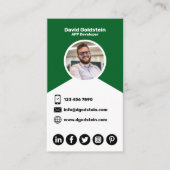 Carte De Visite Développeur d'applications - Vert (Devant)