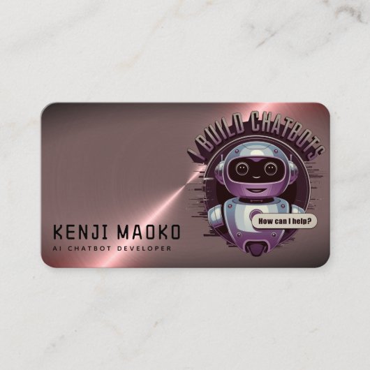 Carte De Visite 🤖 développeur de chatbot Conversational AI Engine (Devant)