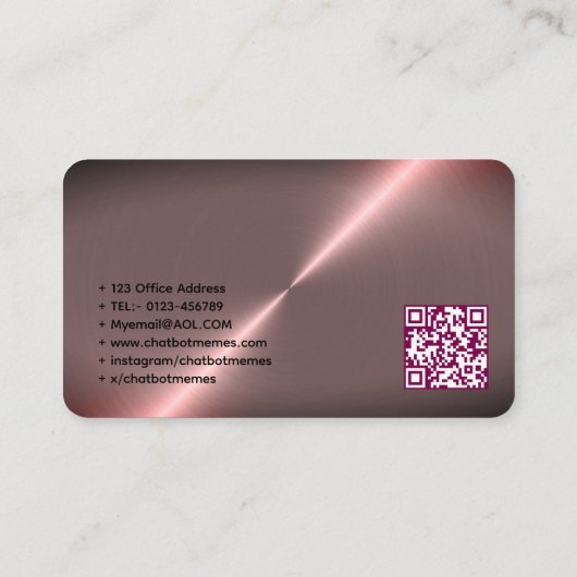 Carte De Visite 🤖 développeur de chatbot Conversational AI Engine (Dos)