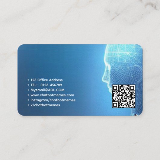Carte De Visite 🤖 développeur de chatbot Conversational AI Engine (Dos)