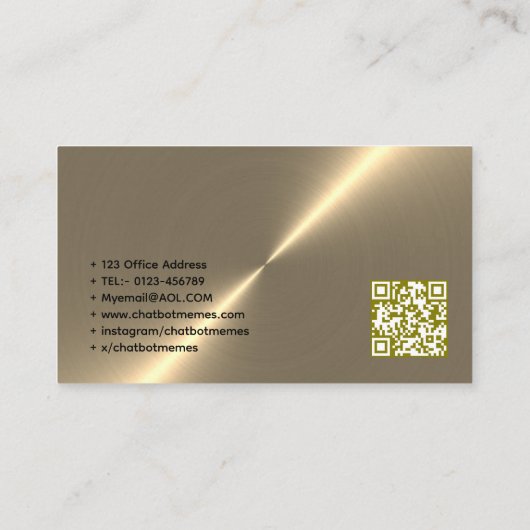 Carte De Visite 🤖 développeur de chatbot Conversational AI Engine (Dos)