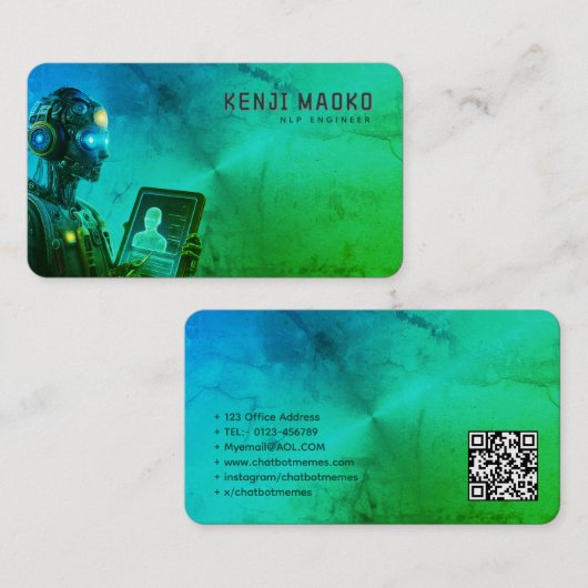Carte De Visite 🤖 développeur de chatbot Conversational AI Engine (Devant / Derrière)