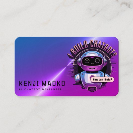 Carte De Visite 🤖 développeur de chatbot Conversational AI Engine (Devant)