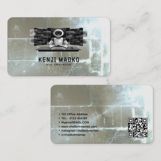 Carte De Visite 🤖 développeur de chatbot Conversational AI Engine (Devant / Derrière)