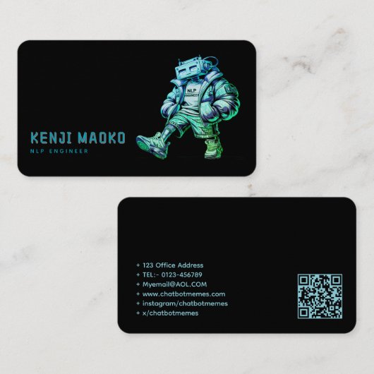 Carte De Visite 🤖 développeur de chatbot Conversational AI Engine (Devant / Derrière)