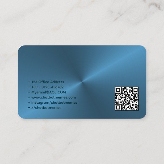 Carte De Visite 🤖 développeur de chatbot Conversational AI Engine (Dos)