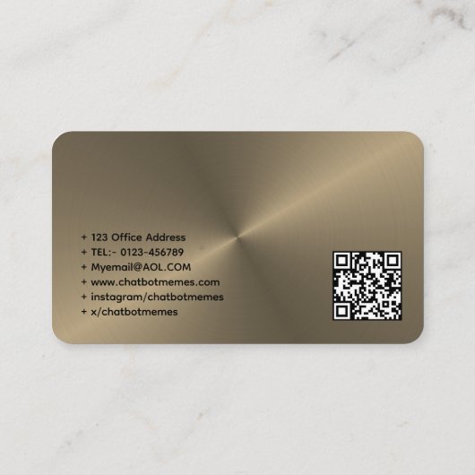 Carte De Visite 🤖 développeur de chatbot Conversational AI Engine (Dos)