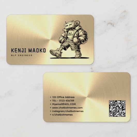 Carte De Visite 🤖 développeur de chatbot Conversational AI Engine (Devant / Derrière)