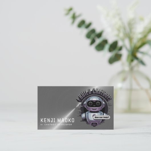 Carte De Visite 🤖 développeur de chatbot Conversational AI Engine (Debout devant)