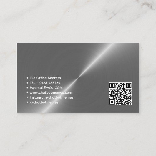 Carte De Visite 🤖 développeur de chatbot Conversational AI Engine (Dos)