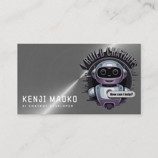 Carte De Visite 🤖 développeur de chatbot Conversational AI Engine (Devant)